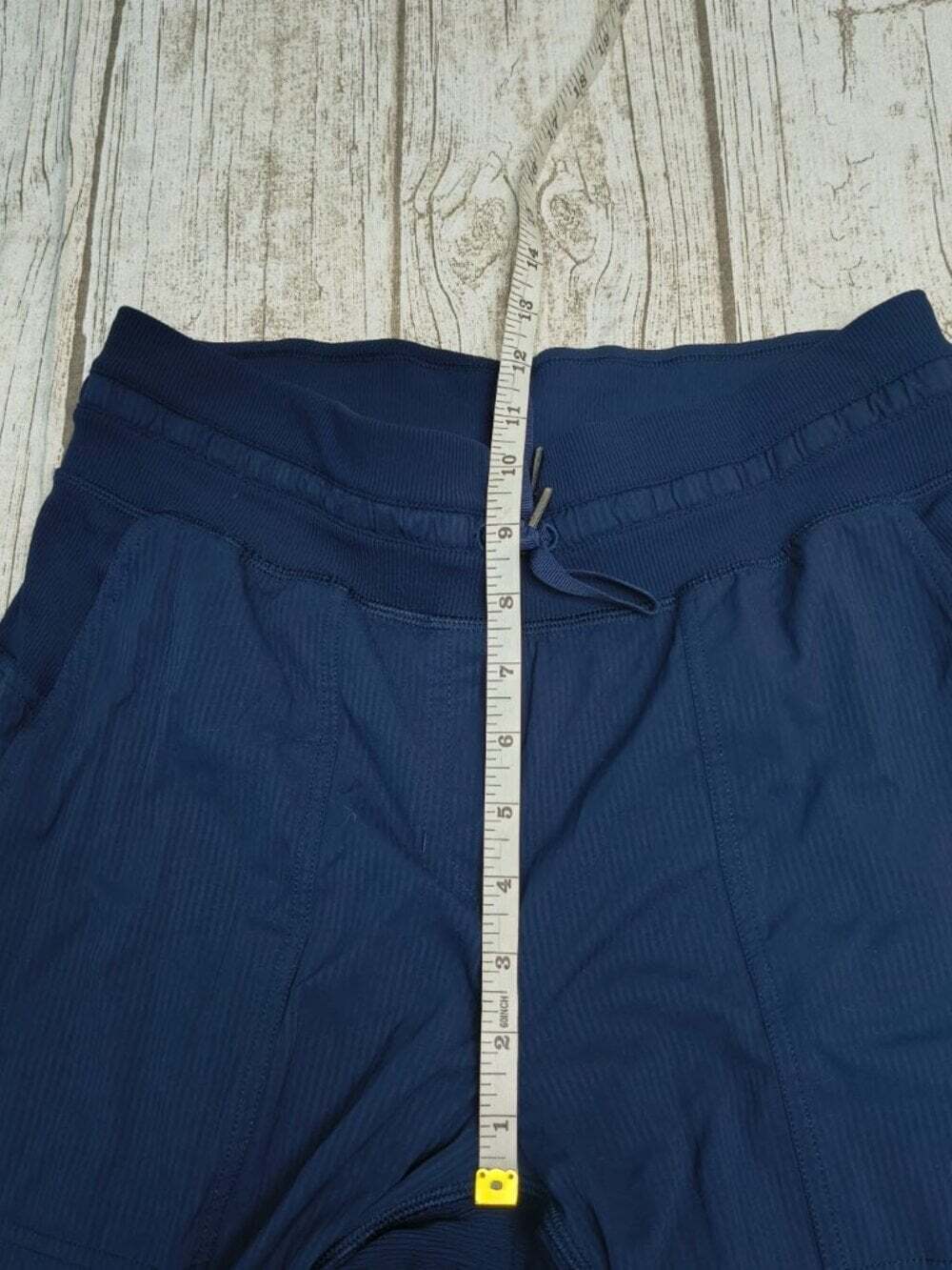 Lululemon Dance Studio Pant Size 6 Navy Blue Mid Rise Cinch Hem Lightweight Crop - Picture 5 of 7